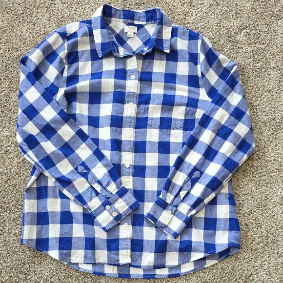 J. Crew Other - J. Crew Men's Blue and White Plaid Shirt